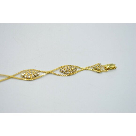 Clear Rhinestone Dainty Diamond Shaped Chain Link - Picture 3 of 6